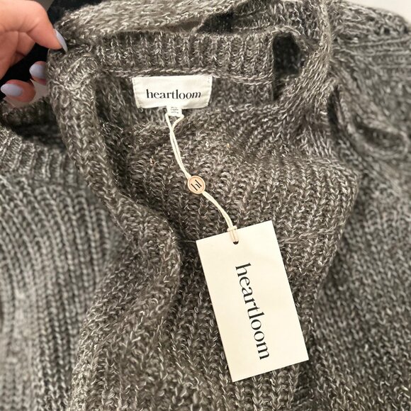 Heartloom Metallic Grey Knit Cardigan (S) - Picture 2 of 2